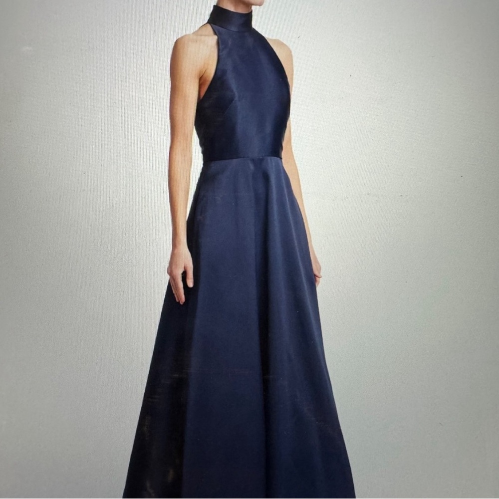 Monique Lhuillier Blue Halter Gown for Weddings